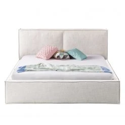 Polsterbett Kinx - Stoff KINX: Weiß - 180 x 200cm -Schlafzimmer Verkaufe DE polsterbett kinx webstoff 140 x 200cm weiss 5111256