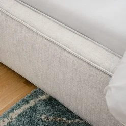 Polsterbett Kinx - Stoff KINX: Weiß - 180 x 200cm -Schlafzimmer Verkaufe DE polsterbett kinx webstoff 140 x 200cm weiss 5112076