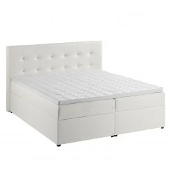 Polsterbett KiYDOO IV - Weiß - 180 x 200cm -Schlafzimmer Verkaufe DE polsterbett kiydoo iv inkl bettkasten kunstleder 180 x 200cm weiss 5117788