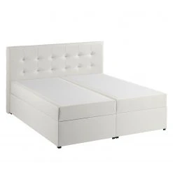 Polsterbett KiYDOO IV - Weiß - 180 x 200cm -Schlafzimmer Verkaufe DE polsterbett kiydoo iv inkl bettkasten kunstleder 180 x 200cm weiss 5117792