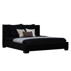 Fredriks Polsterbett Tilia II Echtleder - Echtleder Arik: Schwarz - 180 x 200cm - Eckig