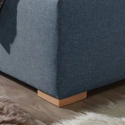 Ars Natura Polsterbett Vitaby Strukturstoff - Jeansblau - 100 x 200cm - Mit Lattenrost -Schlafzimmer Verkaufe DE polsterbett vitaby strukturstoff 100 x 200cm bettgestell ohne matratze lattenrost matt hellblau 4702480