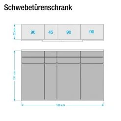 Rauch Orange Schwebetürenschrank Bensheim - Breite: 315 cm -Schlafzimmer Verkaufe DE schwebetuerenschrank bensheim eiche sanremo dekor 315 cm 4 tuerig 3244981