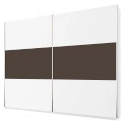 Rauch Blue Schwebetürenschrank Borba - Alpinweiß / Lava - Breite: 218 cm