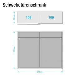 Rauch Blue Schwebetürenschrank Borba - Alpinweiß / Lava - Breite: 218 cm -Schlafzimmer Verkaufe DE schwebetuerenschrank borba alpinweiss lava 218 cm 2 tuerig 1980934