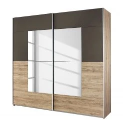 Rauch Blue Schwebetürenschrank Crato - Eiche Sanremo Dekor / Graumetallic - Breite: 218 cm