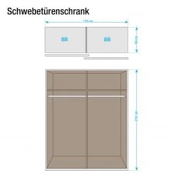 Rauch Blue Schwebetürenschrank Loriga - Graumetallic / Glas Schwarz - Breite: 175 cm -Schlafzimmer Verkaufe DE schwebetuerenschrank loriga graumetallic glas schwarz 175 cm 2 tuerig 2107474