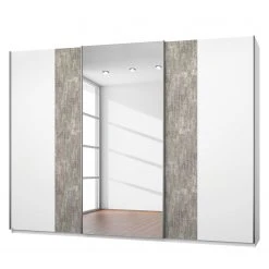 Rauch Blue Schwebetürenschrank Siegen - Alpinweiß / Steingrau