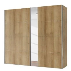 Express Möbel Schwebetürenschrank Madrid - Eiche Riviera Dekor / Spiegelglas - Breite: 200 cm