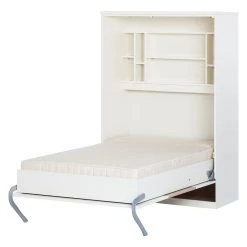 Schrankbett KiYDOO smart - Weiß / Eiche Sonoma Dekor - 110 x 205cm - Kaltschaummatratze -Schlafzimmer Verkaufe DE wandklappbett majano 110 x 205 cm kaltschaummatratze weiss eiche sonoma dekor 1691198